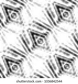 Grunge halftone black and white dots texture background. Spotted vector Abstract Texture
