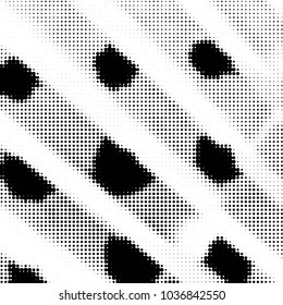 Grunge halftone black and white dots texture background. Spotted vector Abstract Texture

