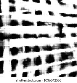 Grunge halftone black and white dots texture background. Spotted vector Abstract Texture
