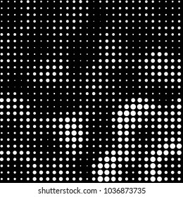 Grunge halftone black and white dots texture background. Spotted vector Abstract Texture
