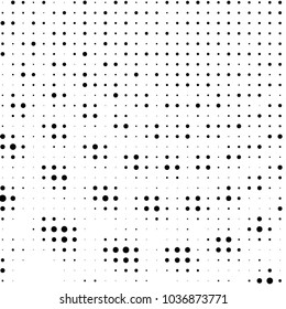 Grunge halftone black and white dots texture background. Spotted vector Abstract Texture
