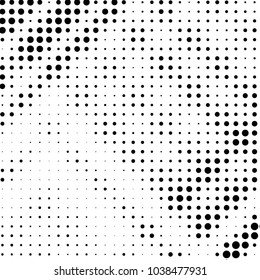 Grunge halftone black and white dots texture background. Spotted vector Abstract Texture
