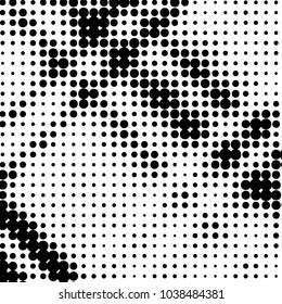 Grunge halftone black and white dots texture background. Spotted vector Abstract Texture
