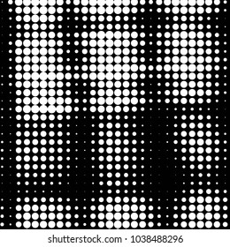Grunge halftone black and white dots texture background. Spotted vector Abstract Texture
