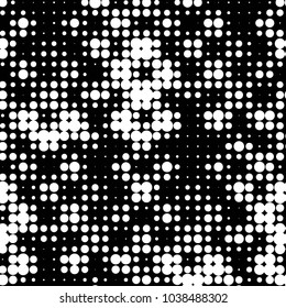 Grunge halftone black and white dots texture background. Spotted vector Abstract Texture
