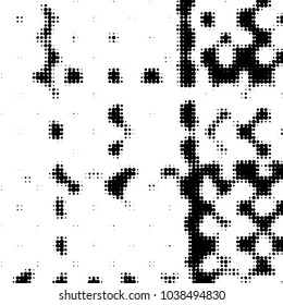Grunge halftone black and white dots texture background. Spotted vector Abstract Texture
