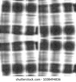 Grunge halftone black and white dots texture background. Spotted vector Abstract Texture
