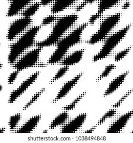 Grunge halftone black and white dots texture background. Spotted vector Abstract Texture
