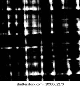 Grunge halftone black and white dots texture background. Spotted vector Abstract Texture
