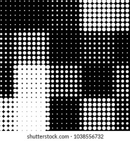 Grunge halftone black and white dots texture background. Spotted vector Abstract Texture
