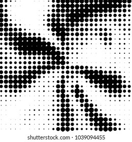 Grunge halftone black and white dots texture background. Spotted vector Abstract Texture
