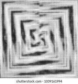 Grunge halftone black and white dots texture background. Spotted vector Abstract Texture
