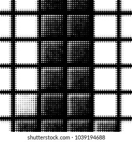 Grunge halftone black and white dots texture background. Spotted vector Abstract Texture
