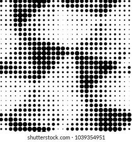 Grunge halftone black and white dots texture background. Spotted vector Abstract Texture
