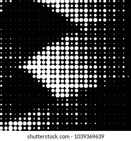 Grunge halftone black and white dots texture background. Spotted vector Abstract Texture
