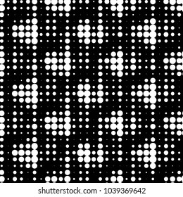 Grunge halftone black and white dots texture background. Spotted vector Abstract Texture

