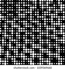 Grunge halftone black and white dots texture background. Spotted vector Abstract Texture
