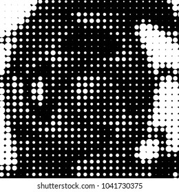 Grunge halftone black and white dots texture background. Spotted vector Abstract Texture
