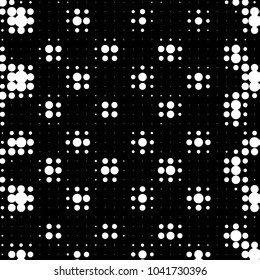 Grunge halftone black and white dots texture background. Spotted vector Abstract Texture

