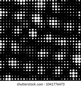 Grunge halftone black and white dots texture background. Spotted vector Abstract Texture
