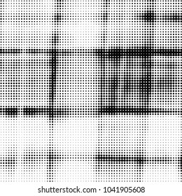 Grunge halftone black and white dots texture background. Spotted vector Abstract Texture
