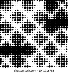 Grunge halftone black and white dots texture background. Spotted vector Abstract Texture

