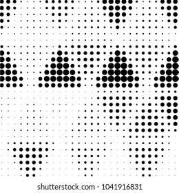 Grunge halftone black and white dots texture background. Spotted vector Abstract Texture
