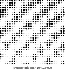 Grunge halftone black and white dots texture background. Spotted vector Abstract Texture
