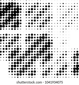 Grunge halftone black and white dots texture background. Spotted vector Abstract Texture
