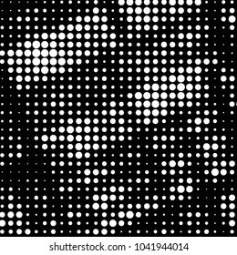Grunge halftone black and white dots texture background. Spotted vector Abstract Texture
