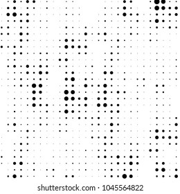 Grunge halftone black and white dots texture background. Spotted vector Abstract Texture
