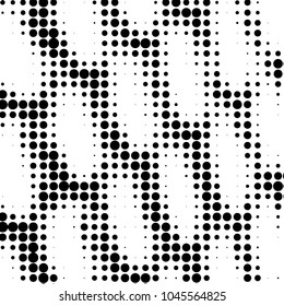 Grunge halftone black and white dots texture background. Spotted vector Abstract Texture
