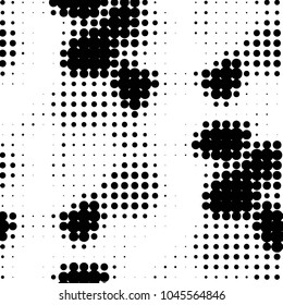 Grunge halftone black and white dots texture background. Spotted vector Abstract Texture
