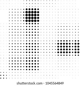 Grunge halftone black and white dots texture background. Spotted vector Abstract Texture
