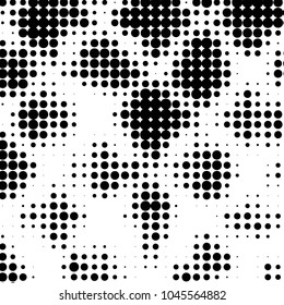 Grunge halftone black and white dots texture background. Spotted vector Abstract Texture
