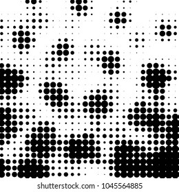 Grunge halftone black and white dots texture background. Spotted vector Abstract Texture
