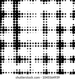 Grunge halftone black and white dots texture background. Spotted vector Abstract Texture
