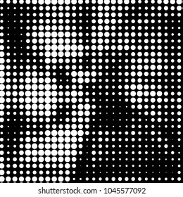 Grunge halftone black and white dots texture background. Spotted vector Abstract Texture
