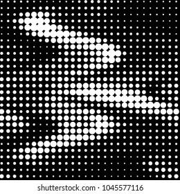 Grunge halftone black and white dots texture background. Spotted vector Abstract Texture
