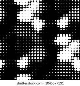 Grunge halftone black and white dots texture background. Spotted vector Abstract Texture
