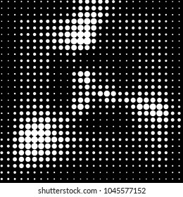 Grunge halftone black and white dots texture background. Spotted vector Abstract Texture
