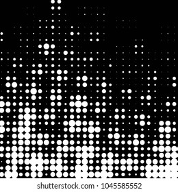 Grunge halftone black and white dots texture background. Spotted vector Abstract Texture
