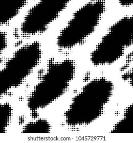Grunge halftone black and white dots texture background. Spotted vector Abstract Texture
