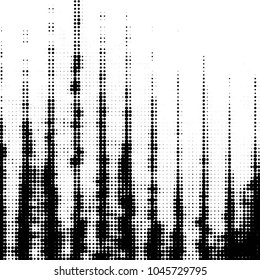 Grunge halftone black and white dots texture background. Spotted vector Abstract Texture

