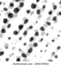 Grunge halftone black and white dots texture background. Spotted vector Abstract Texture
