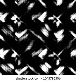 Grunge halftone black and white dots texture background. Spotted vector Abstract Texture

