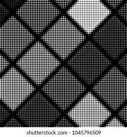 Grunge halftone black and white dots texture background. Spotted vector Abstract Texture
