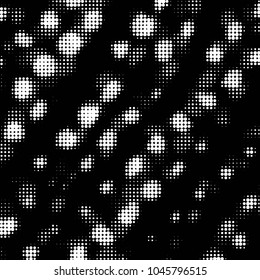 Grunge halftone black and white dots texture background. Spotted vector Abstract Texture
