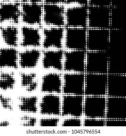 Grunge halftone black and white dots texture background. Spotted vector Abstract Texture
