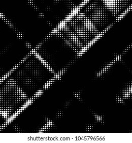 Grunge halftone black and white dots texture background. Spotted vector Abstract Texture
